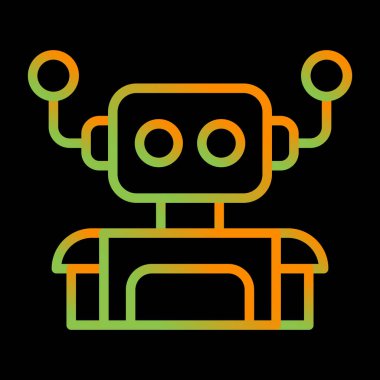 ai robot yapay zeka simgesi - taslak biçimi