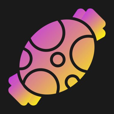 Siyah arka planda izole edilmiş ana hatlı gezegen ikonu. vektör.