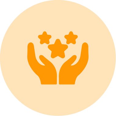 Bir dairedeki yıldızın vektör illüstrasyonu