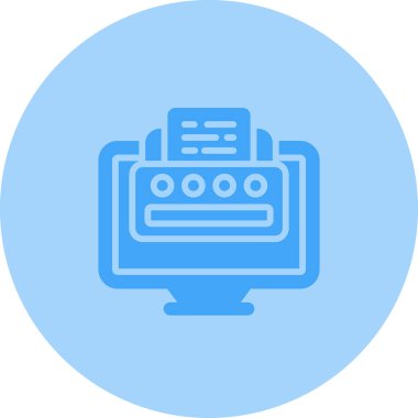 Bilgisayar. Web simgesi basit illüstrasyon