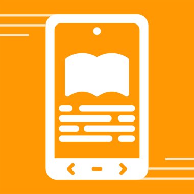 bir kitap simgesi ile akıllı telefon