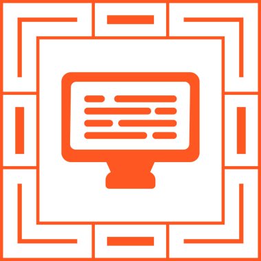 Masaüstü Bilgisayar Web simgesi vektör çizimi