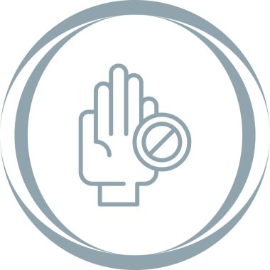 Bir dur el simgesinin vektör illüstrasyonu