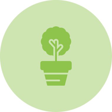 Bitki simgesinin vektör illüstrasyonu