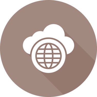 bulut simgesi, vektör illüstrasyonu