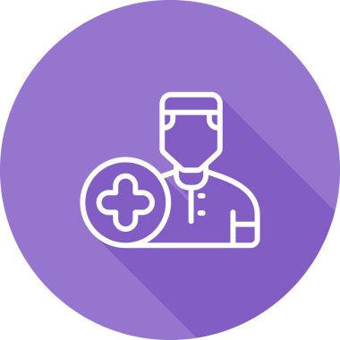 Hemşire hanım. Web simgesi basit illüstrasyon