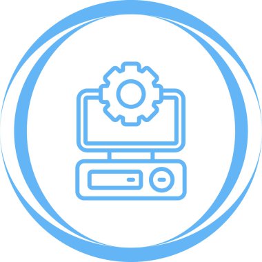 Bilgisayar. Web simgesi basit illüstrasyon