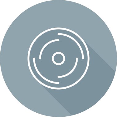 CD mi? Web simgesi basit illüstrasyon