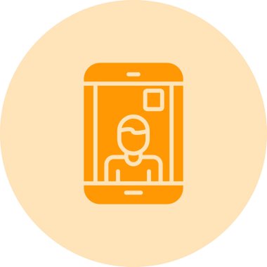 Akıllı telefon simgesinin vektör illüstrasyonu