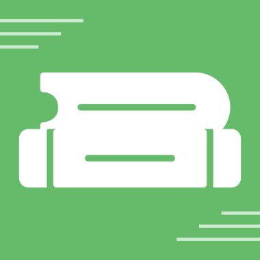 Kağıt kesiği yazıcı simgesi yeşil arkaplanda izole edildi. Kağıt sanatı. vektör illüstrasyonu