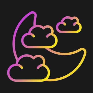 Kalp ikonu olan kedi, basit tasarım vektör çizimi