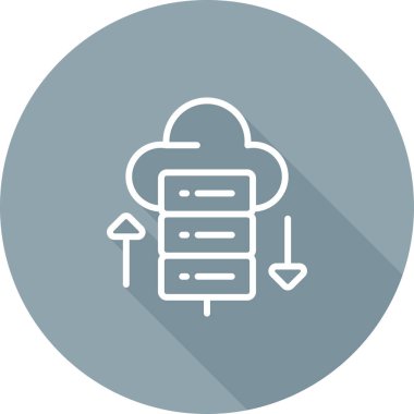 Bulut hesaplama. Web simgesi vektör illüstrasyonu