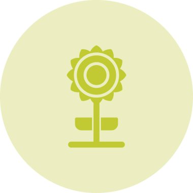 Çiçek. Web simgesi basit illüstrasyon