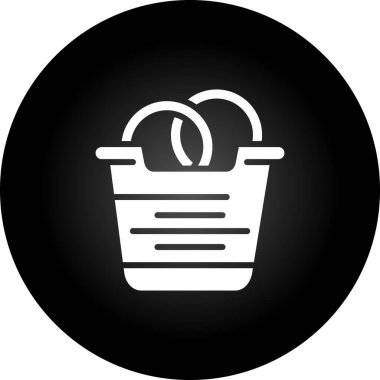 Sepet simgesinin illüstrasyon vektör simgesi.