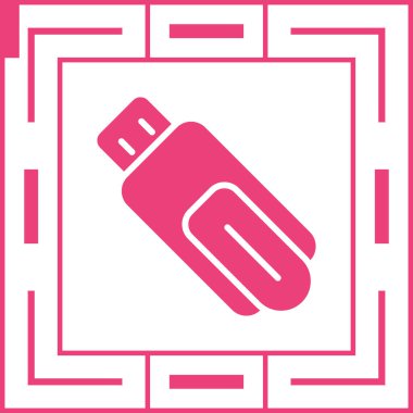 usb simge vektör illüstrasyonu