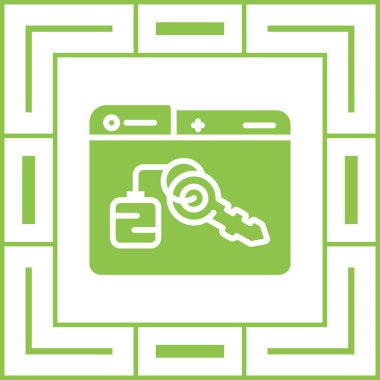 Anahtar simgesi vektör illüstrasyonu