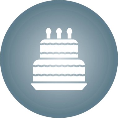 kek düz daire mavi simge tasarımı