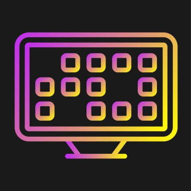 TV simgesi vektör çizimi çizimi