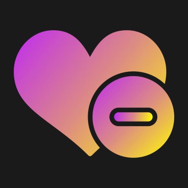 gradyan çizgi ikonu vektörü olan kalp