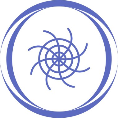 Çiçek ikonu. ince daire tasarımı. vektör illüstrasyonu