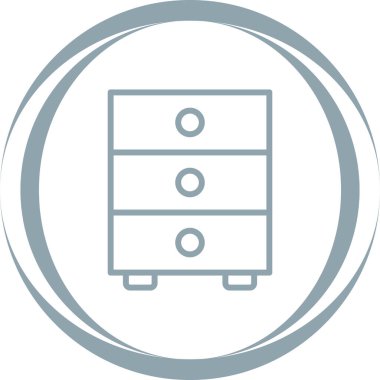 Moda tarzı izole edilmiş arkaplanda kabine simgesi