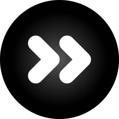 Sağ ok simgesi soyut olarak izole edildi