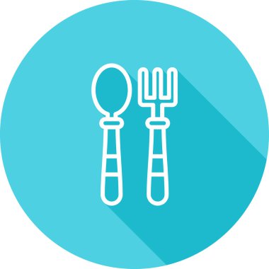 Modern b 'nin vektör illüstrasyonunda yiyecek ikonu yok