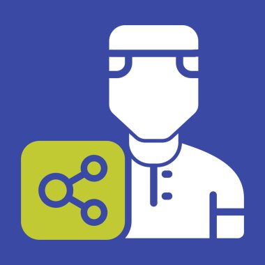 Sağlık personeli yuvarlak vektör simgesi