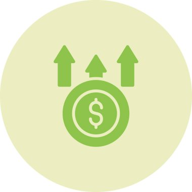 Bir dolar simgesinin vektör illüstrasyonu