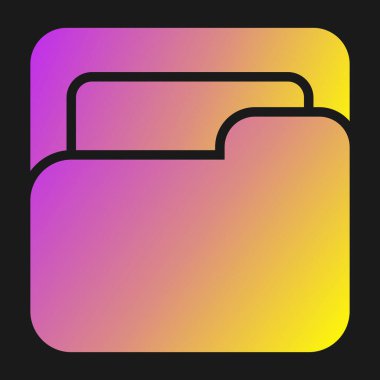 Kağıt kesiği kart simgesi siyah arkaplanda izole edildi. Kağıt kart. vektör illüstrasyonu