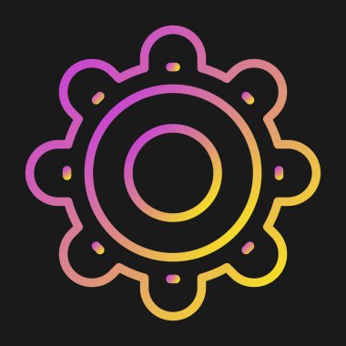 dişli simgesi vektör illüstrasyonu