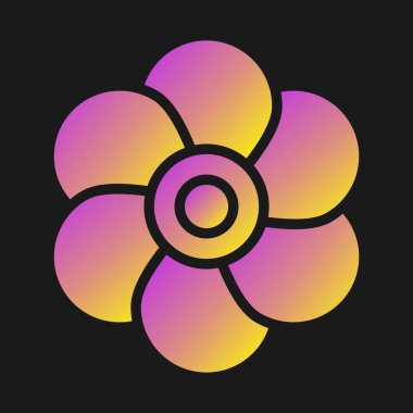 çiçek simgesi vektör illüstrasyonu