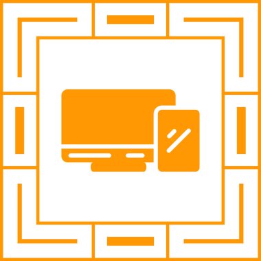 Bir bilgisayar simgesinin vektör illüstrasyonu