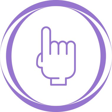 parmak jest simgesi ana hat biçiminde