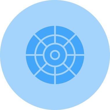 Mavi ve beyaz bir ikonun vektör illüstrasyonu