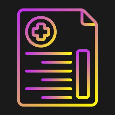 belge dosya gradyan vektör simgesi