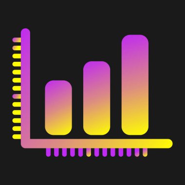 analitik grafik renk ikonu vektör illüstrasyonu