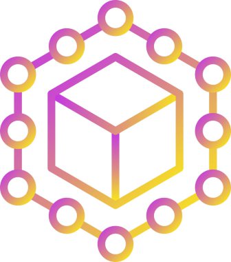 Küp. Web simgesi basit illüstrasyon