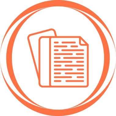 Belge. Web simgesi basit illüstrasyon