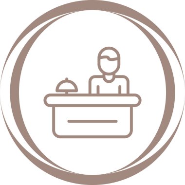 Yiyecek ve içecek ikonunun vektör illüstrasyonu