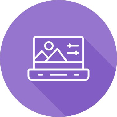 Bilgisayar. Web simgesi basit illüstrasyon