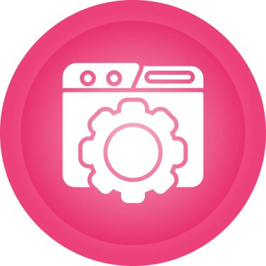 Benzersiz çamaşır makinesi vektör simgesi