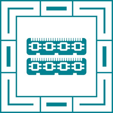 Devre kartı simgesi. teknoloji sembolü.