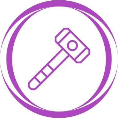 Çekiç ikonu vektör illüstrasyonu