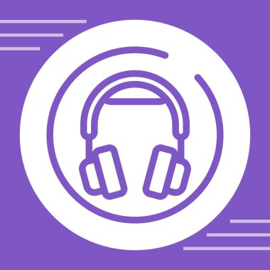 kulaklık simgesi çizimi, vektör 