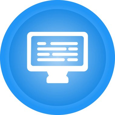 Masaüstü Bilgisayar Web simgesi vektör çizimi