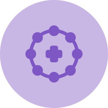 Molekül. Web simgesi basit illüstrasyon