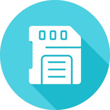 Sd Card web simgesi vektör illüstrasyonu