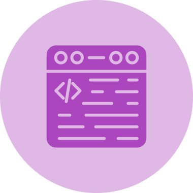 Web sayfası simgesi, vektör illüstrasyonu