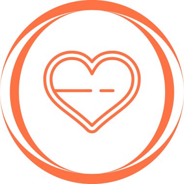 Kalp ikonu vektör illüstrasyonu